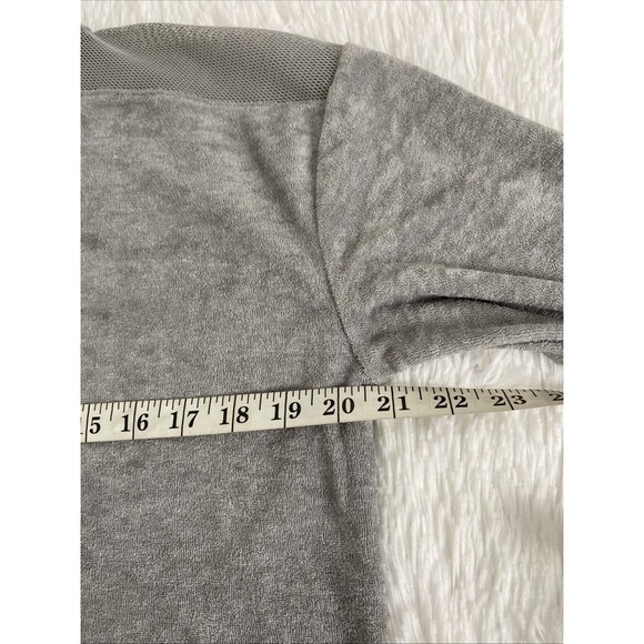 C&C California Top Terry Mesh Size M Bell Long Sleeves Gray Casual Pockets Beach - Picture 7 of 13